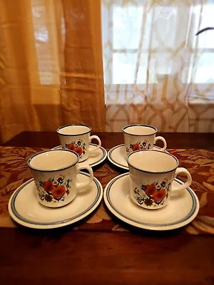 Mikasa Cordon Bleu GAY PAREE  CG-503 Cups & Saucers (4) Japan • $28