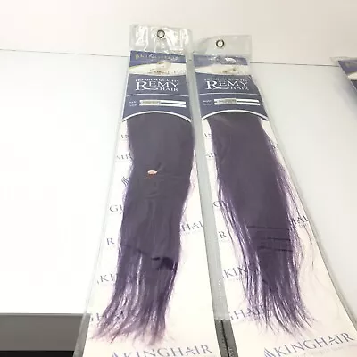 KingHair Human Remy Hair Extensions Purple Micro Bead  18 Inch  NEW Lot Of 2 • $49.50