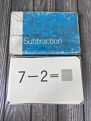 Vintage Scott Foresman Arithmetic Readiness Cards Set 4 Subtraction Basic Facts • $11.39