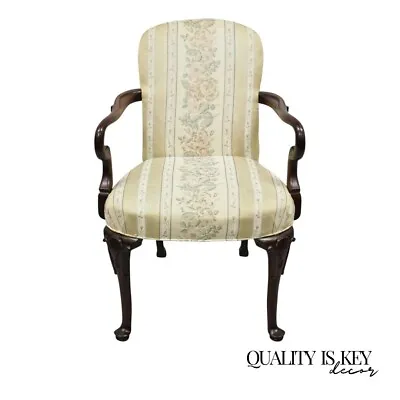 $450 • Buy Vintage Pennsylvania House Queen Anne Style Upholstered Gooseneck Arm Chair