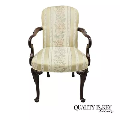 $450 • Buy Vintage Pennsylvania House Queen Anne Style Upholstered Gooseneck Arm Chair