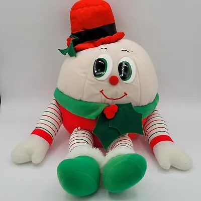 Vintage Commonwealth Christmas Plush 18  Humpty Dumpty Stuffed Animal Toy 1988  • $20