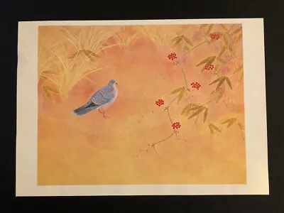 Vintage Japanese Woodblock Print Atsuyuki Uemura Seasons Birds 14 3/8X10 1/8 In • $149.90