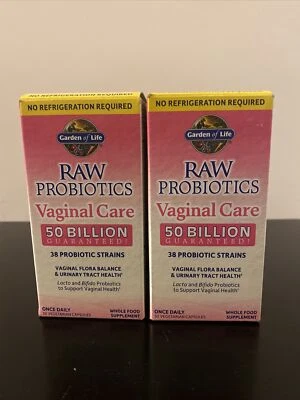$36.99 • Buy Garden Of Life Raw Probiotic Vaginal Care Supplement - 60 Capsules- 2 Bottles 30
