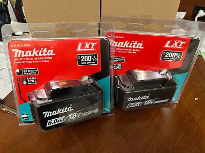 2Pack Makita 18V LXT 6 Ah Li-Ion Battery BL1860B New • $41