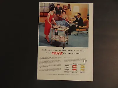 $6.97 • Buy 1957 COSCO SERVING CART Roll Out Your Refreshments Vintage Art Print Ad