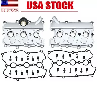 Left & Right Engine Valve Covers W/ Gasket For Audi A5 A6 Q7 S4 S5 VW 3.0T • $112.99