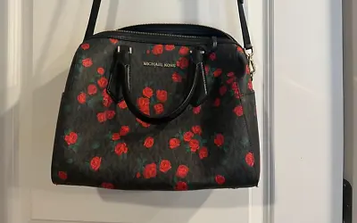 Michael Kors Cindy Heritage BlackRose Dome Satchel • $42.50