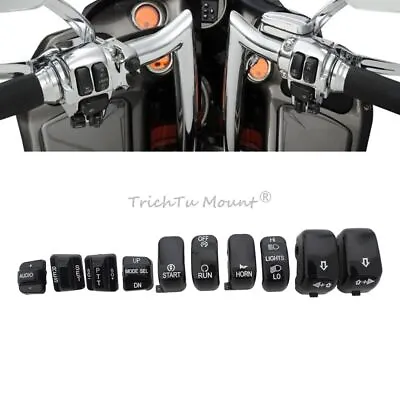 Hand Control Switch Buttons Cap Fit For Harley Touring Electra Road Glide FLHTCU • $22.35