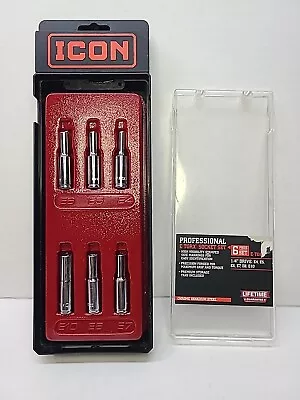 ICON S1D-6 1/4  Drive Professional E-Torx Long Socket Set 6 Pcs 56343 • $25.95