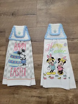 Disney Easter Mickey Mouse Crochet Hanging Kitchen Towels • $20