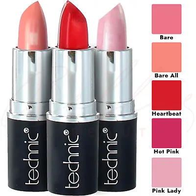 TECHNIC Lipstick Smooth Longwear Moisturising Lips With Vitamin E *CHOOSE SHADE* • £2.98
