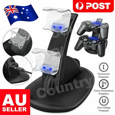 $13.45 • Buy For PlayStation PS4 Controller Charger Dock Station Dual USB Fast Charging Stand