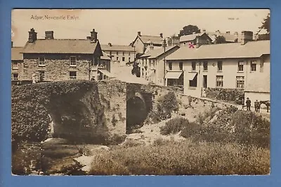 Newcastle Emlyn Adpar Shop Cart People Wales RP PC PU 1921 P1046 • £8.95