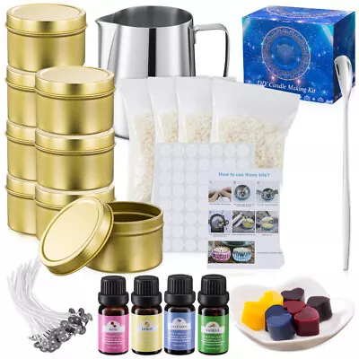£50.39 • Buy  Candle Making Kit DIY Candles Craft Tool Set Pouring Pot Wicks Wax Kit