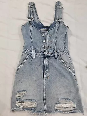 Ksubi The Palms Distressed Denim Dress Size Xs Excellent Condition • $35