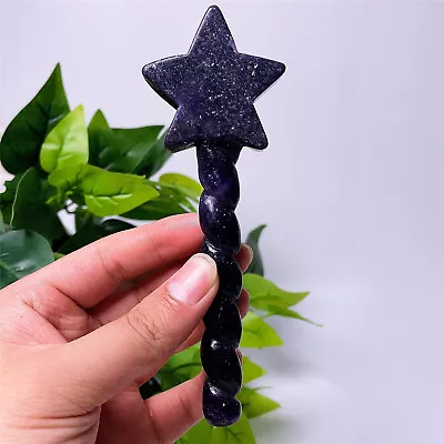 5.9  Natural Lepidolite Hand Carved Magic Wand Crystal Reiki Carving Decor Gift • $34.99