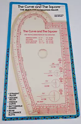 The Curve And The Square Multi-Use Alteration Ruler Vintage French Curve Sewing • $29.99