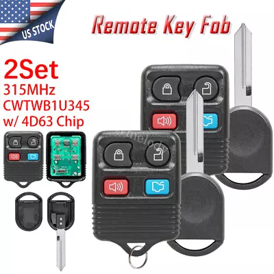 2 For 2000 2001 2002 2003 2004 Ford Mustang 4B Keyless Entry Remote Car Key Fob • $12.85