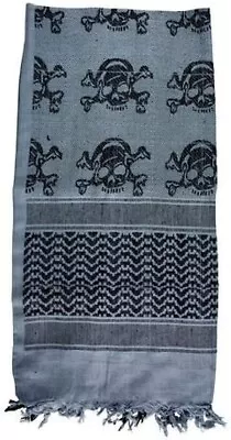 NEW Shemagh Tactical Desert Keffiyeh Head Neck Scarf Head Wrap BLUE CROSSBONES • $12.95