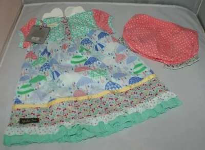 Matilda Jane Clothing Girls Dress W/ Panties Sz 6-12M Flower Umbrella NWT  • £27.94