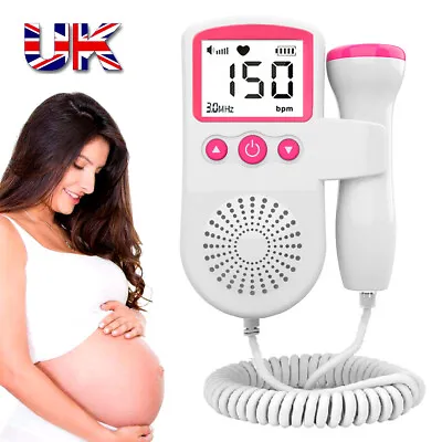 Fetal Doppler Detector Baby Heart Beat Rate Probe Prenatal Monitor Ultrasonic A • £14.86