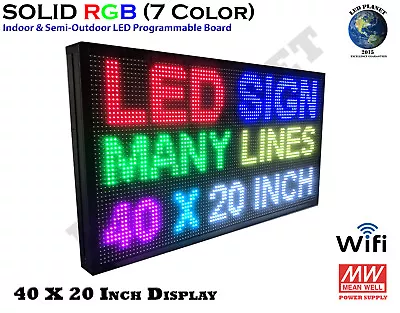 40x20 -RGB Display Semi Outdoor Indoor WIFI LED Scrolling Sign (SUPER FAST SHIP) • $424.99