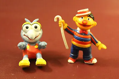 Lot Of 2 Sesame Street Mini Figures Ernie W/ Cane + Baby Gonzo 2  PVC • $13.94