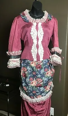 Pink Gibson Girl Deluxe Costume Late 1800's - Early 1900's Look Size Small • $225