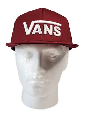 Vans Drop V Low Red Snapback Baseball Hat Cap Skate Men's Off The Wall NEW • $19.99