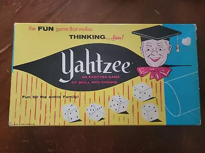 Yahtzee Dice Game ES Lowe 1961 VTG COMPLETE • $29.95