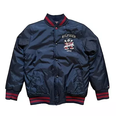 NWT Tommy Hilfiger X Disney Big Boys' Varsity Mickey Mouse Graphic Bomber Jacket • $59.98