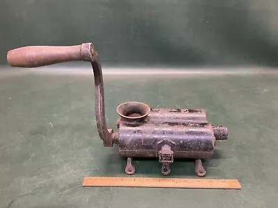 Antique Cast Iron Tobacco Shredder Grinder Chopper/Hand Crank PAT. MARCH 15 1859 • £36.62