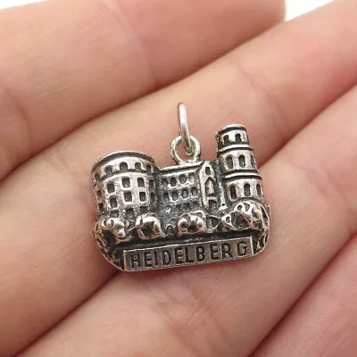 835 Silver Vintage Heidelberg Castle Charm Pendant • $27.95