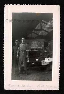 Double Exposure Military Police Frank Barker Truck Ww2 Era Old/vintage Photo- H • $7.99