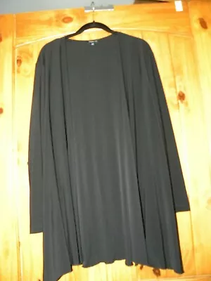 Nwt Vikki Vi Black Slinky Open Front Jacket /duster  Size 1x • $65