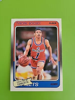 1988-89 Fleer Muggsy Bogues Tyrone Bogues #13 Rookie RC Near Mint Or Better NM • $7.19