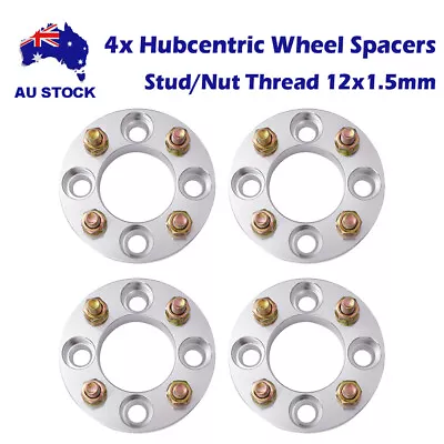 4x 25mm 4x100 Hubcentric Wheel Spacers Nut Thread 12mmX1.5 Universial Heavy Duty • $109.99