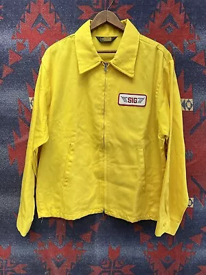 Vintage Fly With Sig K Brand Work Jacket Patch Pride Zip L 60s 70s • $29.99