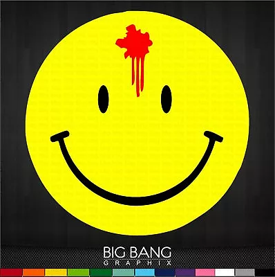 $18.62 • Buy Retro Smiley Face Bloody Bullet Hole Vinyl Sticker Decal Truck Car Window Body 