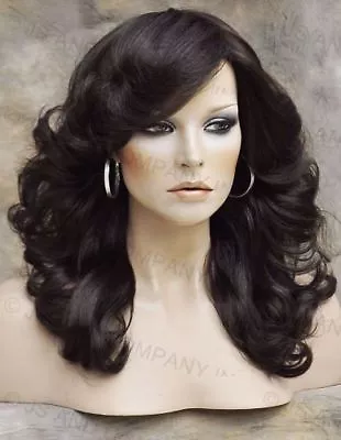 $84.95 • Buy Feathered Farrah Hair Do Brown Open Curls Layered Bangs Hair Piece NWT 6