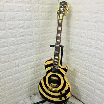 Epiphone Electric Guitar Les Paul Custom Yellow Zakk Wylde Bullseye Used • $1498.99