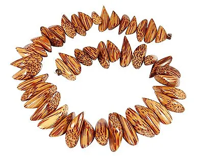 $16.65 • Buy Coconut Palm Wood Beads   Twin Cut Wooden Pieces Approx. 0 15/16-1 1/16in