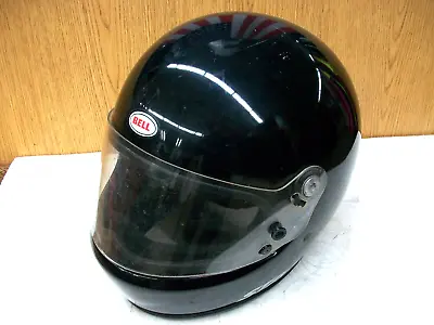 Vintage 1980's Bell Star Full Face Black Motorcycle Helmet Size 7 1/2 Dot Snell • $99