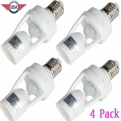 4pack E27 PIR Infrared Motion Sensor LED Light Lamp Bulb Holder Socket Switch US • $21.23