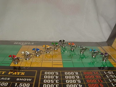 10 Piece Token Figure Vintage Apba American Saddle Horse Race Game With Blinkers • $29.75