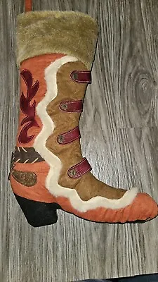 Western Cowboy Boot Christmas Stocking Decoration Tractor Supply • $7.20