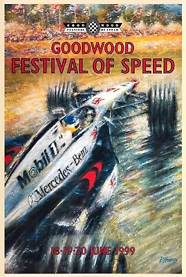 £75 • Buy Goodwood Festival Of Speed Poster 1999 - Signed By Artist - No. 341 / 1,500