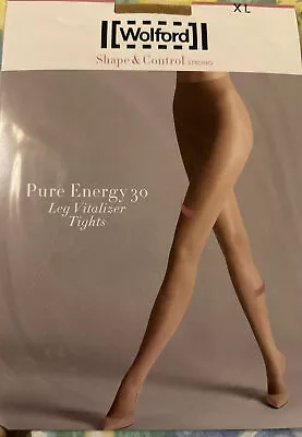£10 • Buy Wolford Tights XL Pure Energy 30 Leg Vitalizer