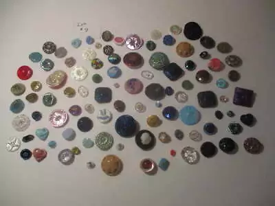 Lot Of 100 Vintage Czech Glass Buttons #7 • $9.99